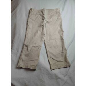 Counterparts Capri Pants Womens 8 Beige Minimalist Quiet‎ Luxury Office Siren